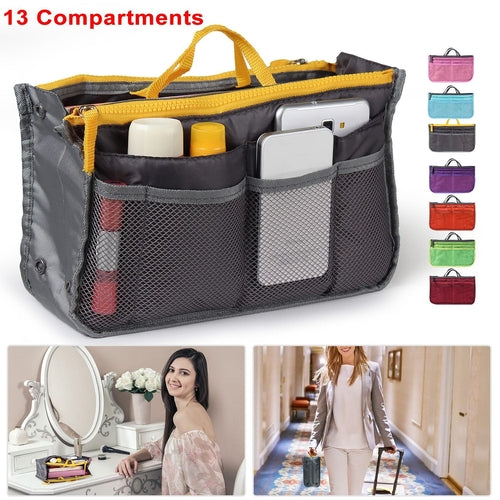 Women Lady Travel Insert Handbag Organizer Makeup Bags Toiletry Purse