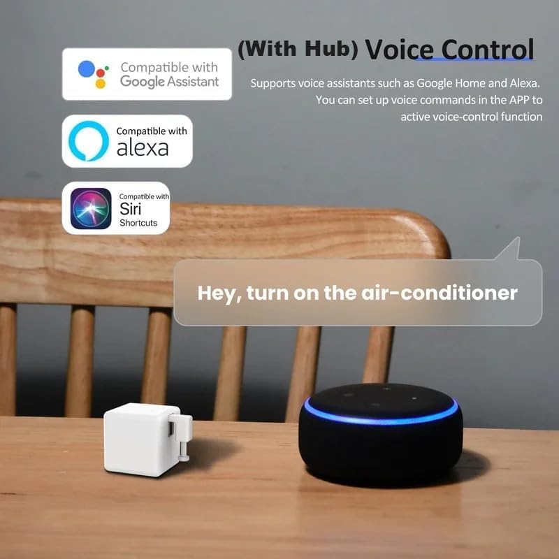 UanTii Smart Fingerbot Tuya Bluetooth Switch Button Pusher Bluetooth Smart Switch يعمل مع تطبيق Tuya Smart Life (أبيض)