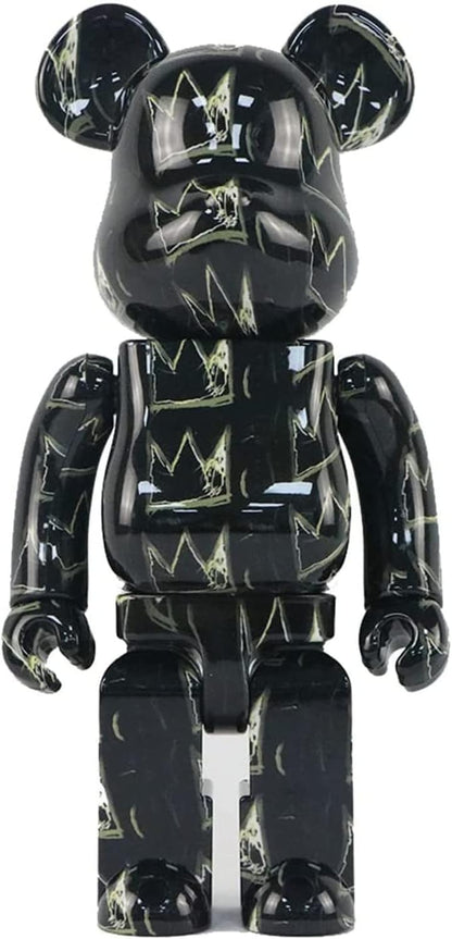 Bearbricks Violent Bear Building Blocks Bear Basquiat 8Th Generation Gold Crown Figurine 400% Model Handmade Toy Gift Fashion Ornament Collectible Sculpture Statue 28CM (11In) A