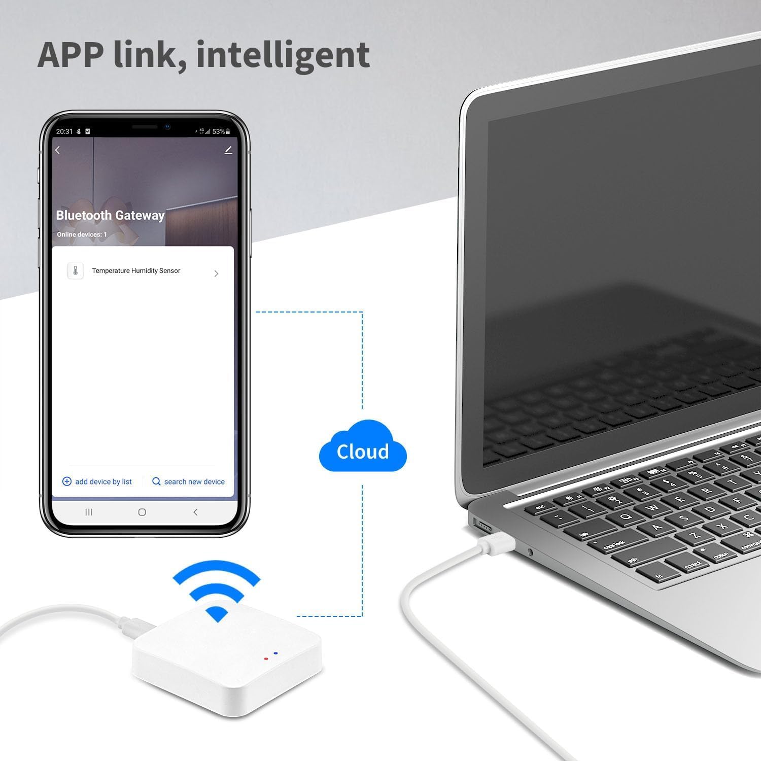 UanTii Smart Fingerbot Tuya Bluetooth Switch Button Pusher Bluetooth Smart Switch يعمل مع تطبيق Tuya Smart Life (أبيض)