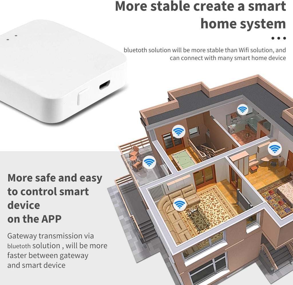 UanTii Smart Fingerbot Tuya Bluetooth Switch Button Pusher Bluetooth Smart Switch يعمل مع تطبيق Tuya Smart Life (أبيض)