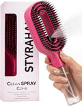 Hair Brush with Spray, Spray Comb - Slick Back Hair Brush & Hydrate Hairs in One Step, Styrahair 2-in-1 Spray Detangling Brush That Smooths, Hydrates and Styles Hairs
