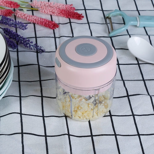 Mini Electric Garlic Chopper 8.45OZ Cordless Garlic Mincer Food