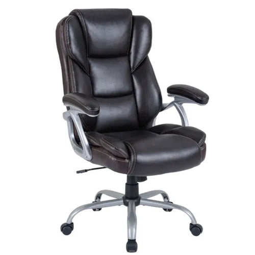 Ergonomic Executive Office Chair With Contoured Backrest, Adjustable